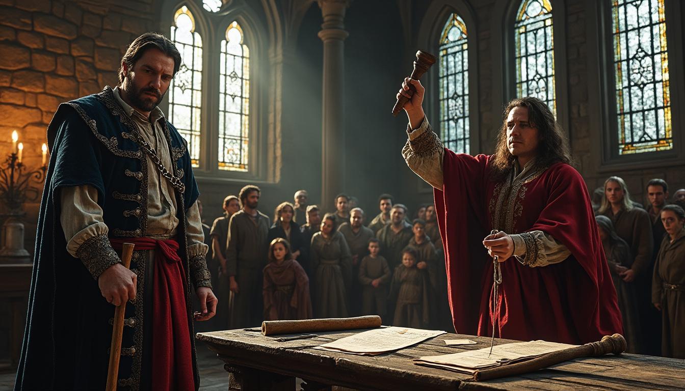 un châtelain condamné pour violences après avoir menacé ses locataires avec un fouet, une affaire judiciaire qui soulève des questions sur les droits des locataires et les abus de pouvoir.